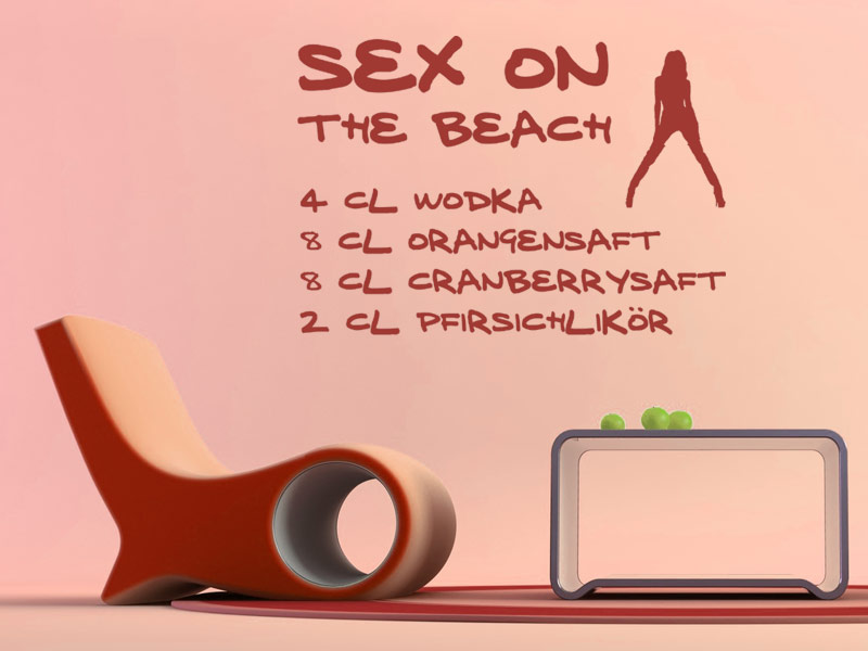 Sex On The Beach Wandtattoo Cocktail Bei Wandtattoosdel 2556