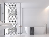 Wandtattoo Muster geometrisch an der Dusche