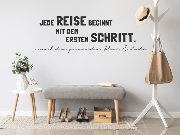 Wandtattoo Eingangsbereich Schuhe Spruch