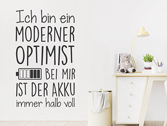 Wandtattoo Moderner Optimist