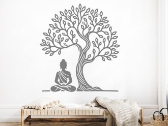 Wandtattoo Buddha Baum Design