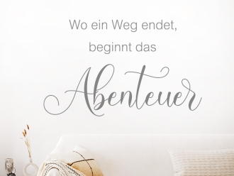 Wandtattoo Wo ein Weg endet