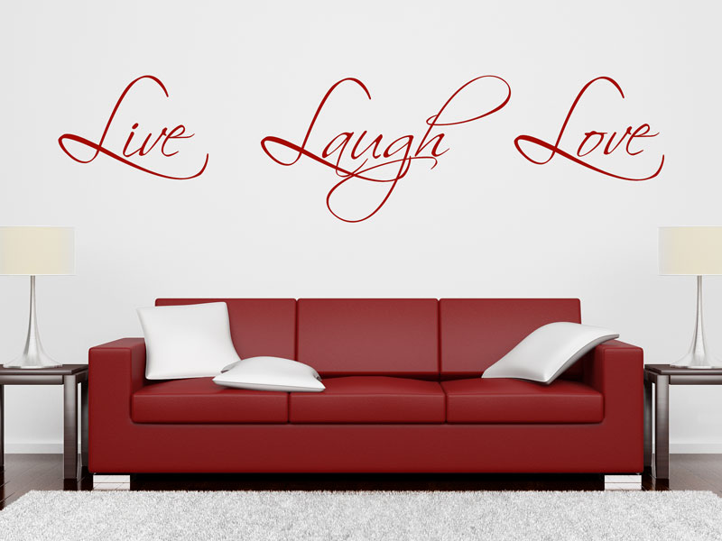 Laugh Live Wandtattoo Love