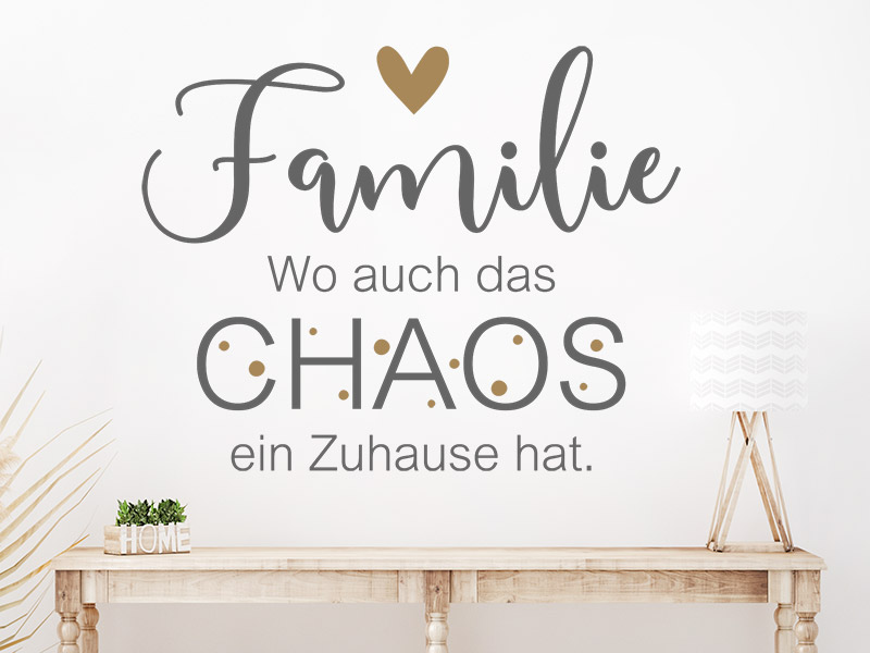 Chaos Familie Wandtattoo Zuhause