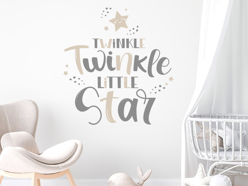 star Twinkle twinkle Wandtattoo little