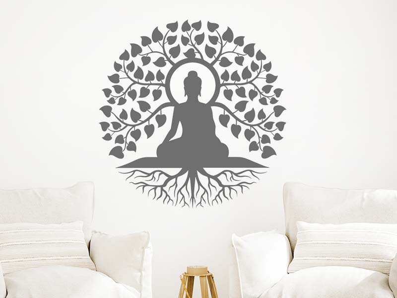 Wandtattoo Lebensbaum Buddha