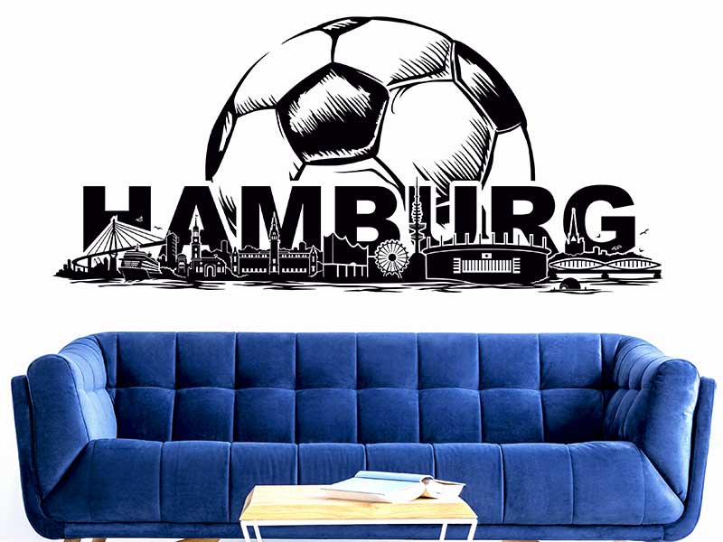 Fußball Hamburg Wandtattoo