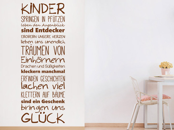 Wandtattoo Kinderglück Spruchband Wandtattoos.de