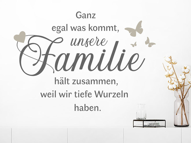 41+ Familie haelt zusammen sprueche , Wandtattoo Sprüche zur Liebe Liebessprüche Wandtattoos.de