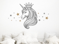 Wandtattoo Einhorn Prinzessin