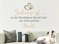 Wandtattoo Hundehaare zuhause