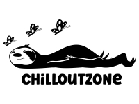 Wandtattoo Chilloutzone Faultier Motivansicht