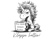 Wandtattoo Kaffee Einhorn Motivansicht