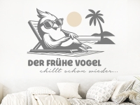 Wandtattoo Der frühe Vogel chillt