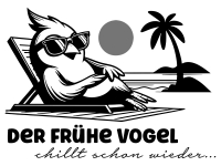 Wandtattoo Der frühe Vogel chillt Motivansicht