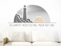 Wandtattoo So viel Meer mit Leuchtturm