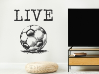 Wandtattoo Live Fußball