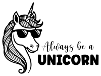 Wandtattoo Always be a unicorn Motivansicht