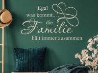 Wandtattoo Familie hält zusammen