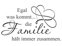 Wandtattoo Familie hält zusammen Motivansicht