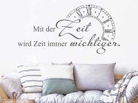 Wandtattoo Mit der Zeit