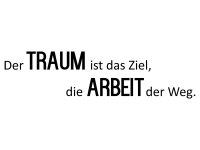 Wandtattoo Der Traum ist das Ziel Motivansicht