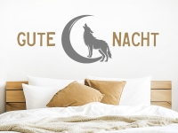 Wandtattoo Gute Nacht Wolf