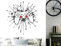 Wandtattoo Game Controller Splash