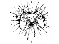 Wandtattoo Game Controller Splash Motivansicht