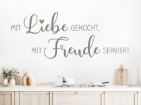 Wandtattoo Mit Liebe gekocht