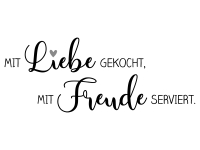 Wandtattoo Mit Liebe gekocht Motivansicht