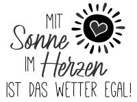 Wandtattoo Sonne im Herzen Motivansicht