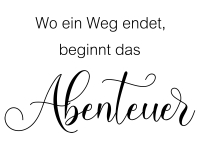 Wandtattoo Wo ein Weg endet Motivansicht