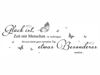 Wandtattoo Glück ist Zeit mit Menschen Motivansicht